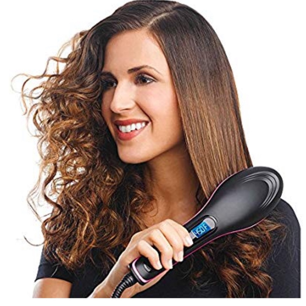 Simply straight flat iron brush